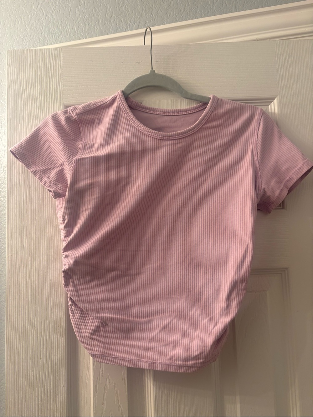 lululemon athletica Pink Short Sleeve Ribbed Tee